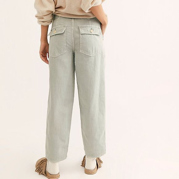 FREE PEOPLE Paloma High-Rise Slouchy Jeans Mint - Picture 2 of 13
